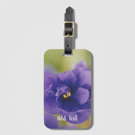 Etiqueta De Bagagem Saintpaulia Violeta Africana Azul