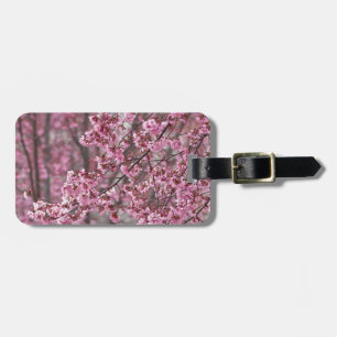 Etiqueta De Bagagem Sakura Cherry Blossoms Fluindo Rosa