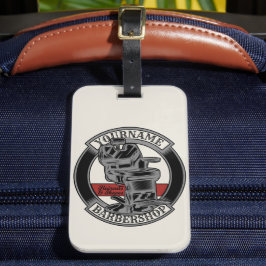 Etiqueta De Bagagem Salão de Cadeira Barber do Barber do Retro Persona