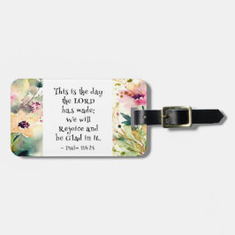 Etiqueta De Bagagem Salmo 118:24 Este é o dia em que o Senhor fez Bíbl