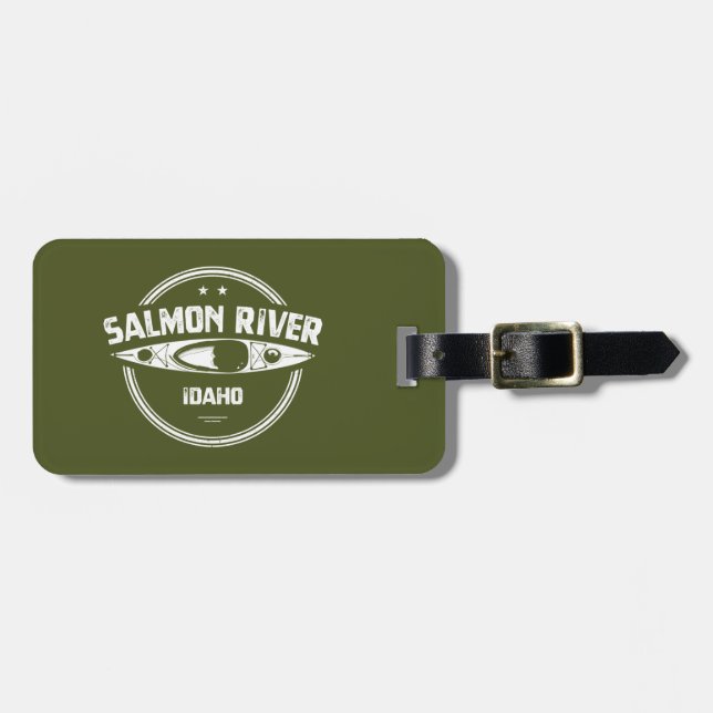Etiqueta De Bagagem Salmon River Idaho (Frente Horizontal)