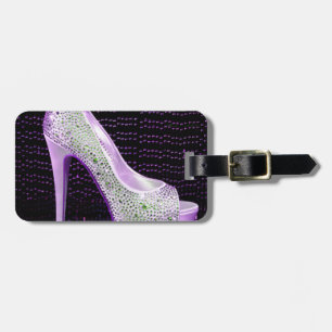 Etiqueta De Bagagem Salto alto roxo