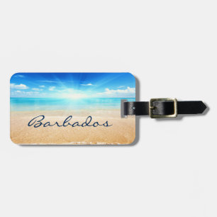 Etiqueta De Bagagem Salto de sol da praia de Barbados