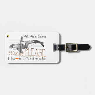 Etiqueta De Bagagem Salva-me a baleia