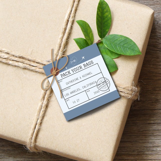 Etiqueta De Bagagem Salvar A Data (Criador carregado)