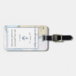 Etiqueta De Bagagem Salve a data do casamento de destino na Flórida