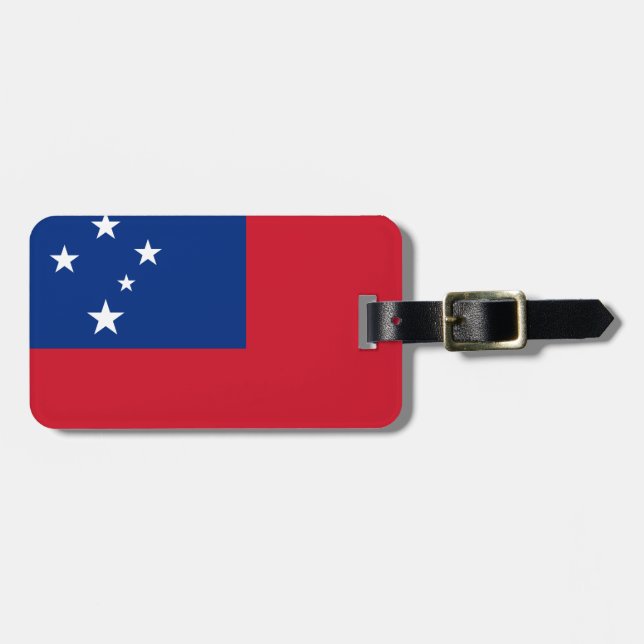 Etiqueta De Bagagem Samoa Flag (Frente Horizontal)