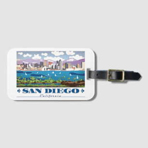 Etiqueta De Bagagem San Diego Skyline