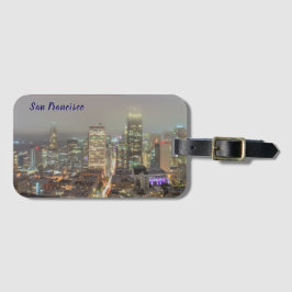 Etiqueta De Bagagem San Francisco Cityscape at Nighttime Luggage Tag