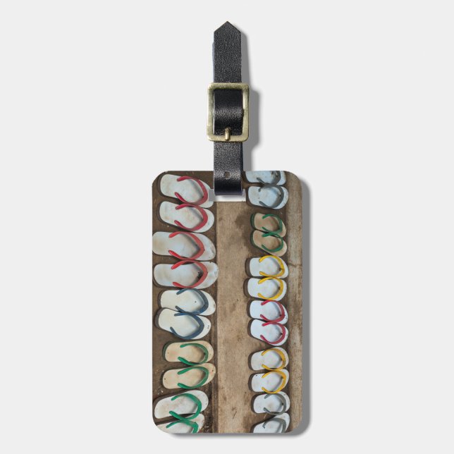 Etiqueta De Bagagem Sandálias de Sacudir (Frente Vertical)