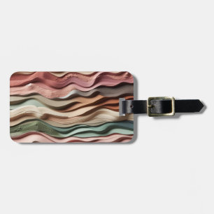 Etiqueta De Bagagem Sandy Waves Earth-Tone