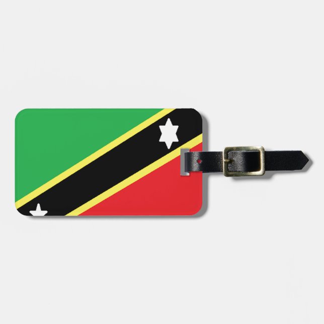 Etiqueta De Bagagem Santo Kitts e Nevis (Frente Horizontal)