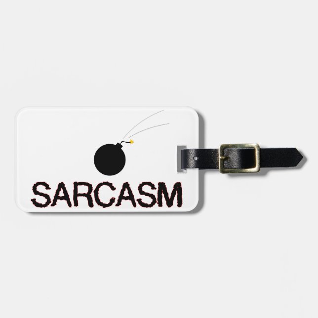 Etiqueta De Bagagem Sarcasm Bombed (Frente Horizontal)