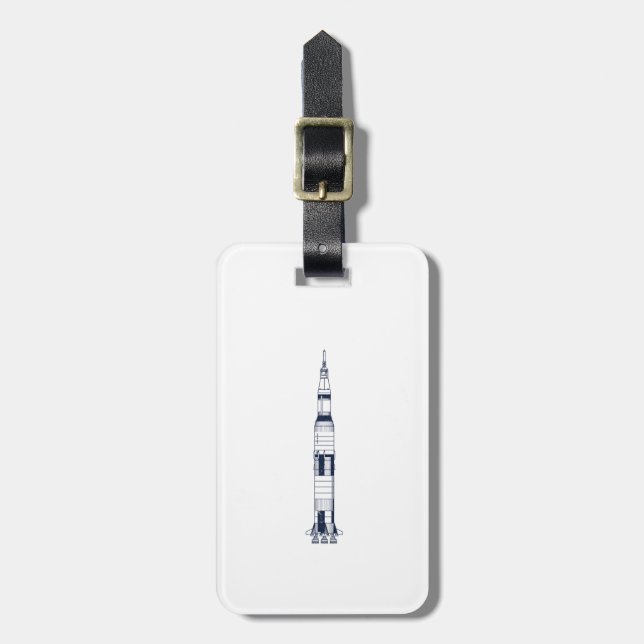 Etiqueta De Bagagem Saturn Rocket (Frente Vertical)