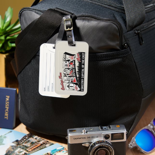 Etiqueta De Bagagem Saudação De Derry Maine (Frente e Verso)