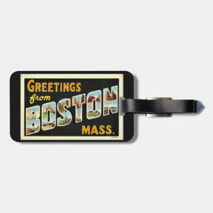 Etiqueta De Bagagem Saudações de Boston, Massachusetts