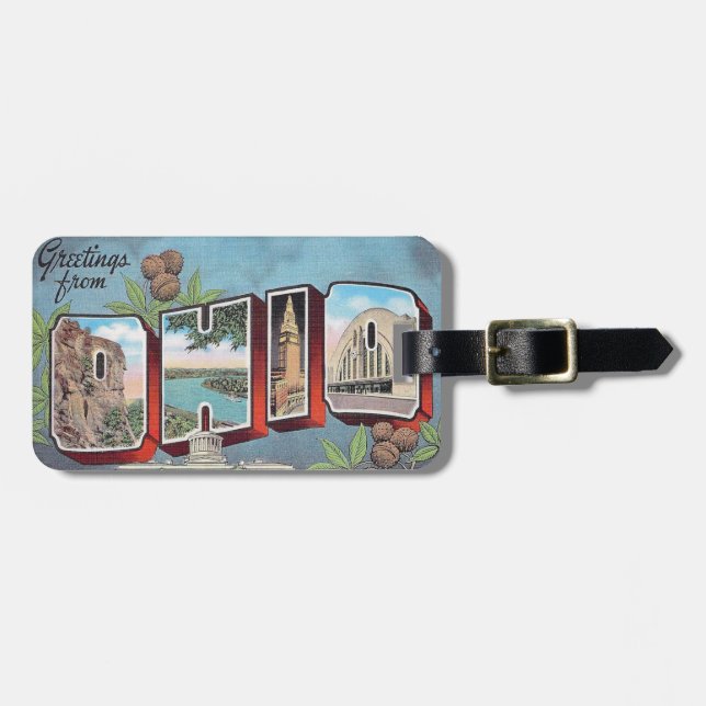Etiqueta De Bagagem Saudações de Ohio (Frente Horizontal)