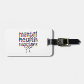 Etiqueta De Bagagem 🌸 Saúde Mental Importa Design Floral