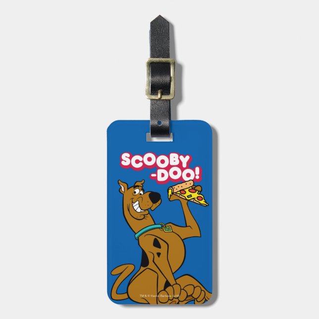 Etiqueta De Bagagem Scooby Doo Com Pizza Slice (Frente Vertical)