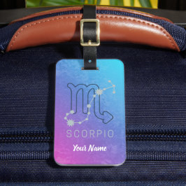 Etiqueta De Bagagem Scorpio Zodiac - Sinal de Estrela - Constelação do