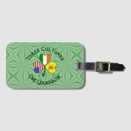 Etiqueta De Bagagem Scot Lion Irish USA Flags Shamrock Personalizado
