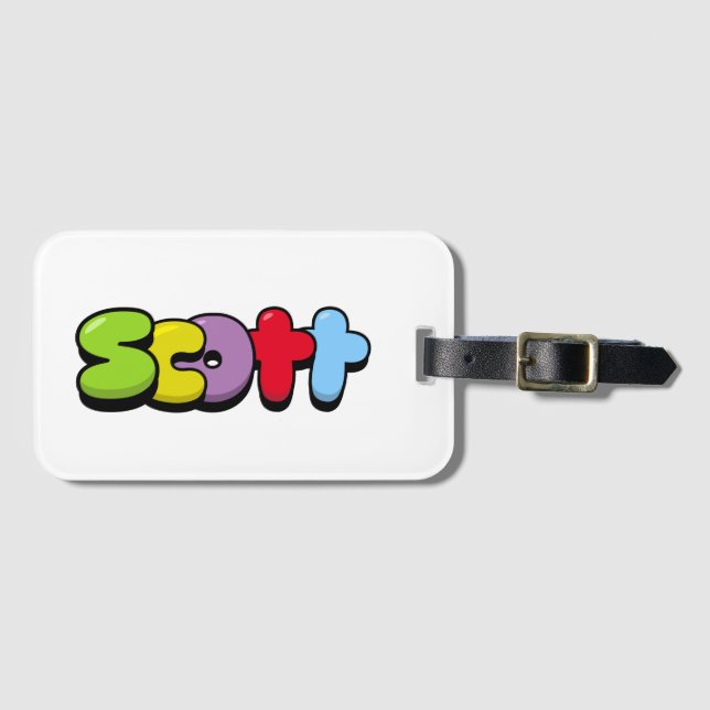 Etiqueta De Bagagem Scott (Frente Horizontal)