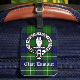 Etiqueta De Bagagem Scottish Clan Lamont Crest Crachá e Tartan