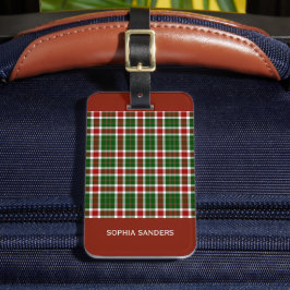 Etiqueta De Bagagem Scottish Tartan Pattern 