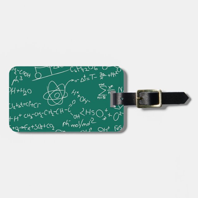 Etiqueta De Bagagem Scribbles da química (Frente Horizontal)