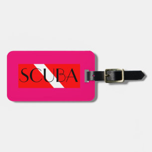 ETIQUETA DE BAGAGEM SCUBA LUGAGAGE TAG DIVULGANDO PAVILHÃO VERMELHO/PI