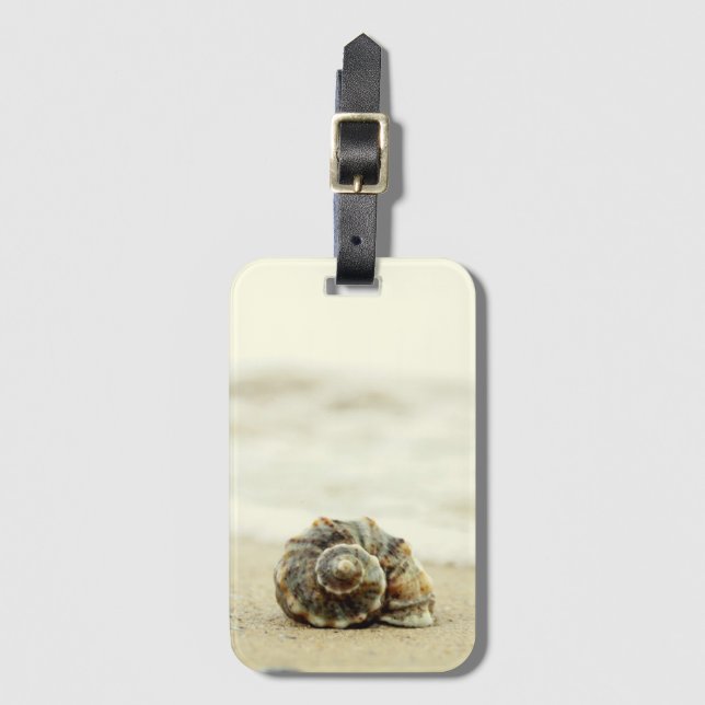 Etiqueta De Bagagem Seashell apenas na praia (Frente Vertical)