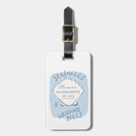 Etiqueta De Bagagem Seashells & Wedding Bells Bachelorette Luggage Tag