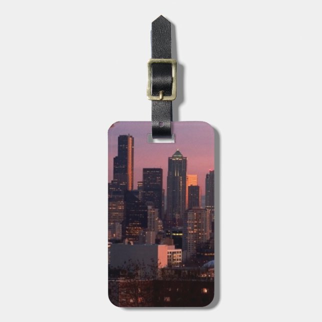 Etiqueta De Bagagem Seattle do Parque Kerry. (Frente Vertical)