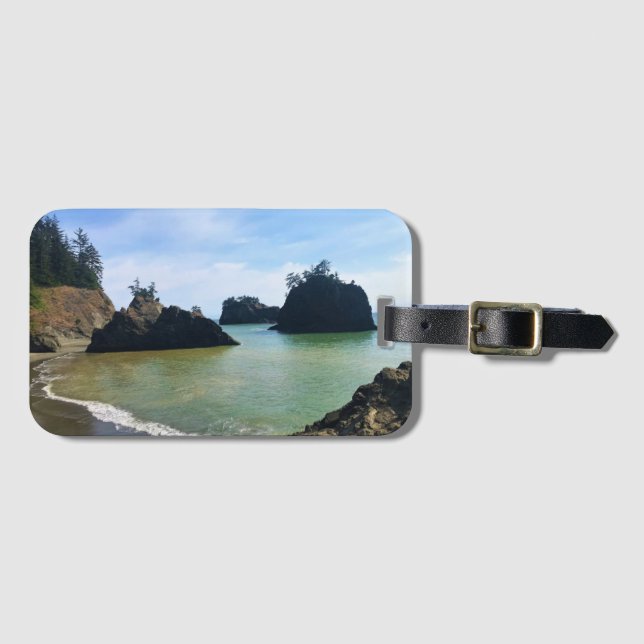 Etiqueta De Bagagem Secret Beach, Samuel H. Boardman, Oregon (Frente Horizontal)