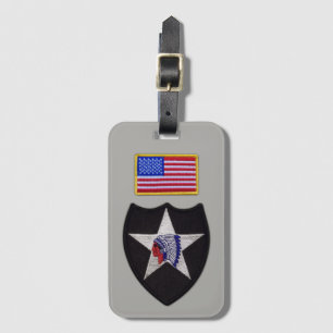 Etiqueta De Bagagem segundo Inf Div Infantry Division veterinários vet