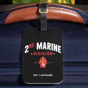 Etiqueta De Bagagem segundo Marine Division "The Silent Second" Person