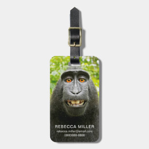 Etiqueta De Bagagem Selfie de Macaco