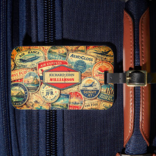 Etiqueta De Bagagem Selos de Viagem Personalizados Estilo Companhia Aé