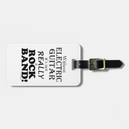 Etiqueta De Bagagem Sem Violão Elétrico - Banda de Rock