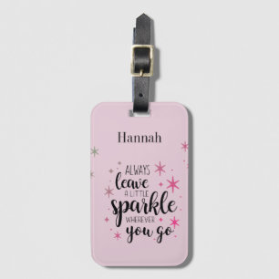 Etiqueta De Bagagem Sempre Deixe Um Pouco Personalizado