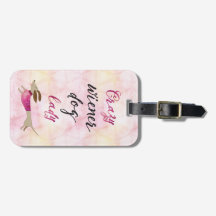 Senhora louca Bagagem Tag do cão do Wiener