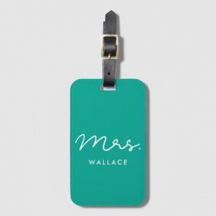 Etiqueta De Bagagem Senhorita custom Mrs