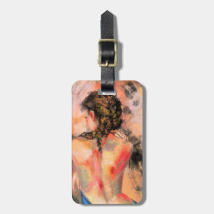 Etiqueta De Bagagem Senhorita Sedutora - Abstrato de Pintura de Corpo 