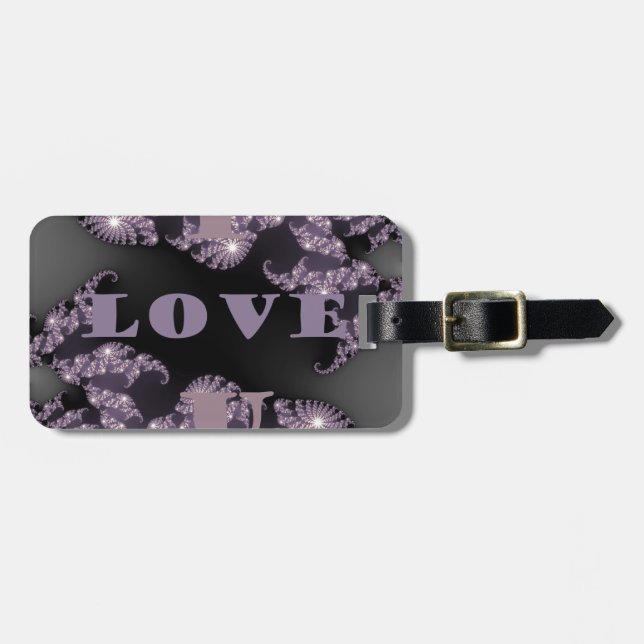 Etiqueta De Bagagem Sentimentos Celestiais Eu Amo Você Saudação Galáct (Frente Horizontal)