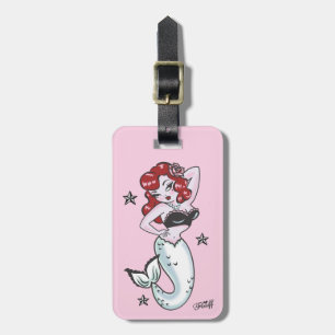 Etiqueta De Bagagem Sereia da Sereia a rosa