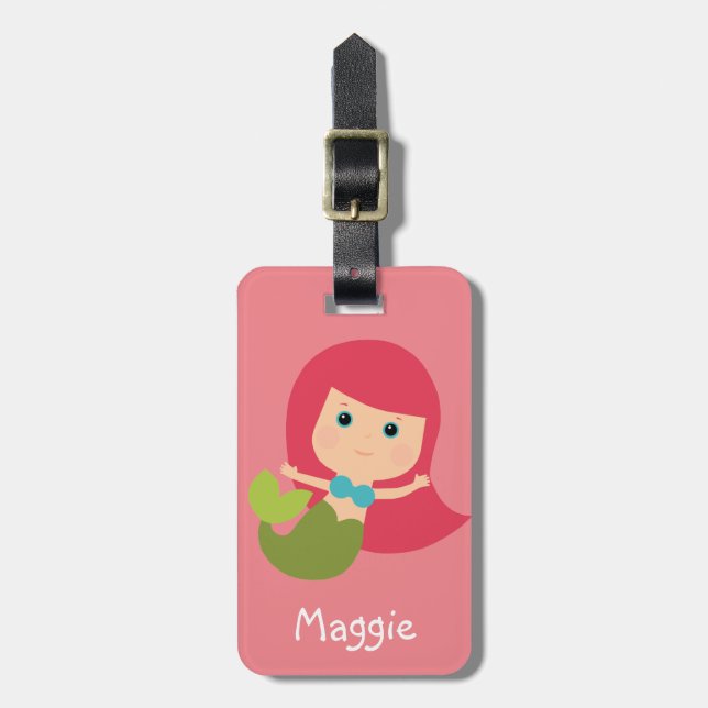Etiqueta De Bagagem Sereia de Maggie (Frente Vertical)