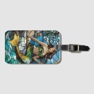 Etiqueta De Bagagem sereia de vidro retida