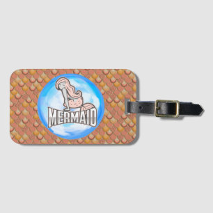 Etiqueta De Bagagem Sereia Rosa