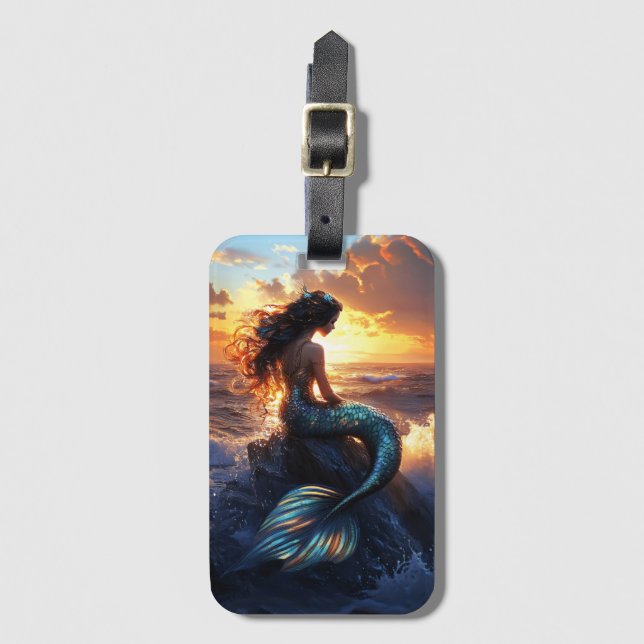 Etiqueta De Bagagem Sereia Sunset (Frente Vertical)