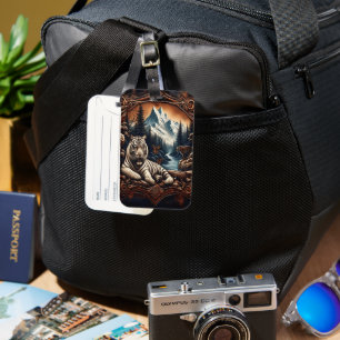 Etiqueta De Bagagem Serenidade branca Tigre